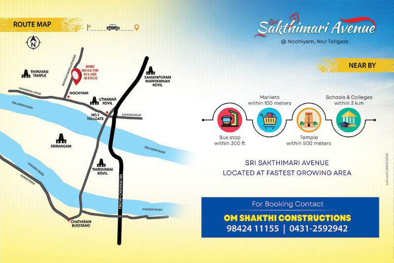 Route map to Sri Sakthimari Avenue
